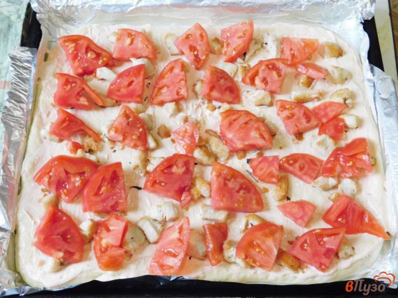 Фото приготовление рецепта: Домашняя пицца с курицей шаг №3
