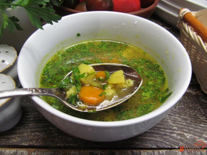 Фото приготовление рецепта: Вермишелевый суп на утином бульоне шаг №6