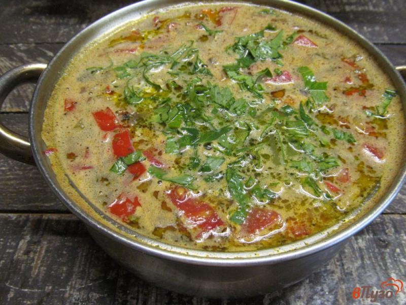 Фото приготовление рецепта: Пряный суп с чечевицей и сельдереем шаг №8
