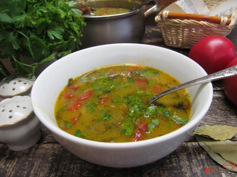 Фото приготовление рецепта: Пряный суп с чечевицей и сельдереем шаг №9