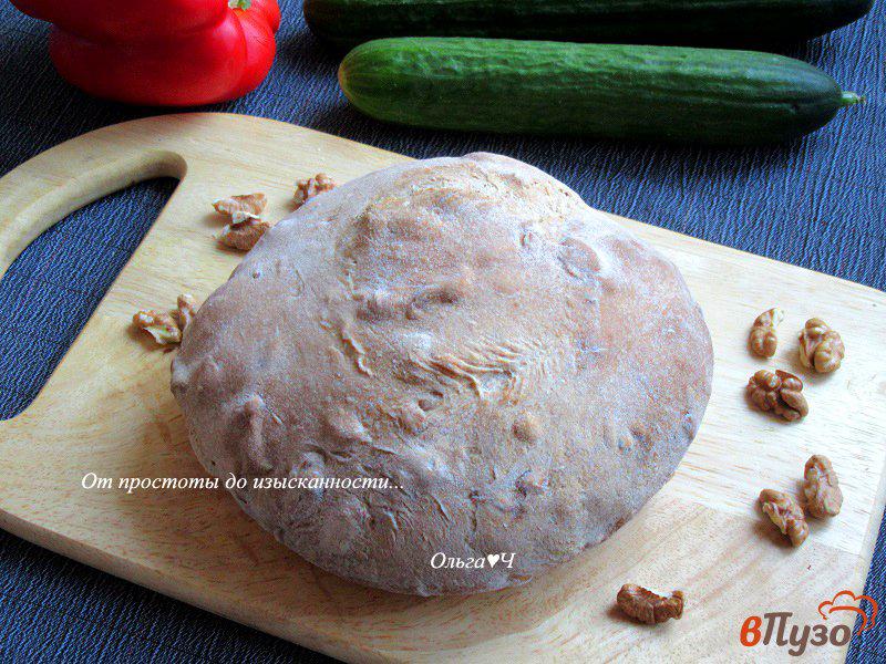 Фото приготовление рецепта: Цельнозерновой хлеб с грецкими орехами «1х2х3» шаг №10