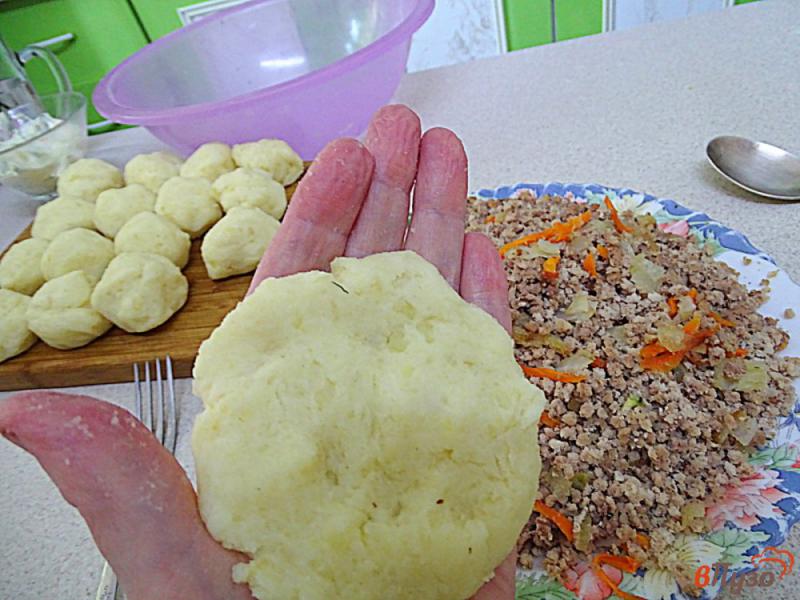 Фото приготовление рецепта: Картофельныен зразы без яиц,  с мясом шаг №6