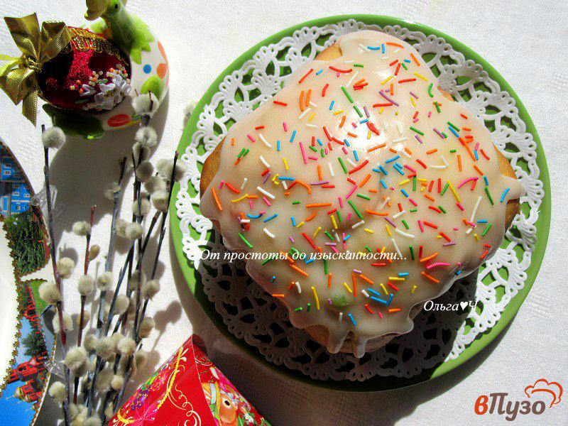 Фото приготовление рецепта: Кулич с разноцветными цукатами шаг №6