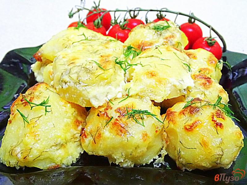 Фото приготовление рецепта: Картофель запеченный с универ. соусом шаг №9