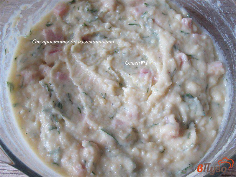 Фото приготовление рецепта: Картофельные оладьи с карбонадом и зеленью шаг №3