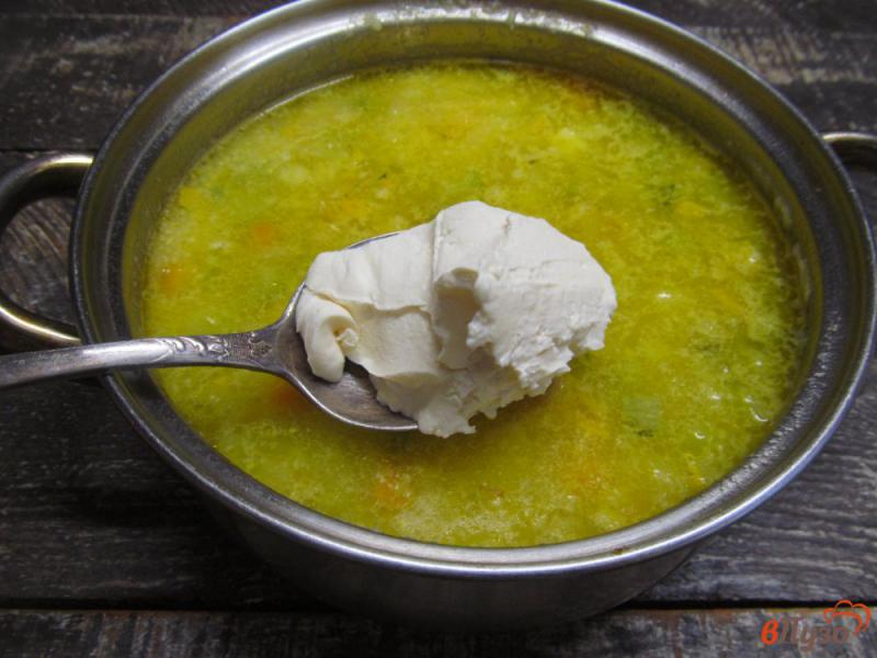 Фото приготовление рецепта: Кабачковый суп с кукурузной крупой шаг №5