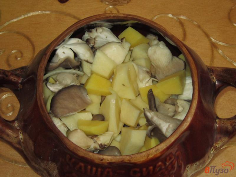 Фото приготовление рецепта: Картофель томленный с вещенками в горшочке шаг №4