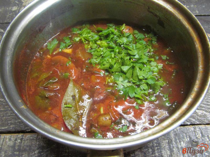 Фото приготовление рецепта: Маринованные шампиньоны в томатном соусе шаг №5