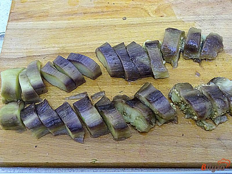 Фото приготовление рецепта: Перец и баклажаны маринованные шаг №4