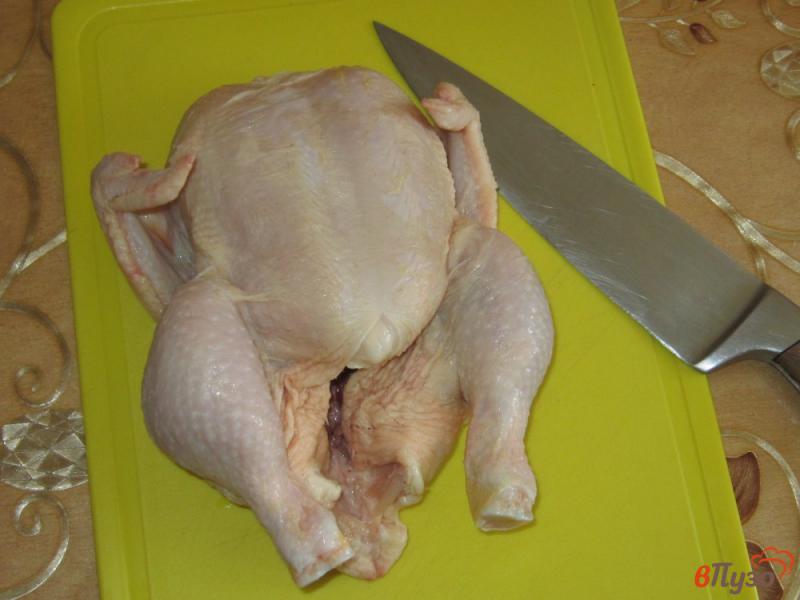 Фото приготовление рецепта: Курица жареная на сковороде в кетчупе и соевом соусе шаг №1