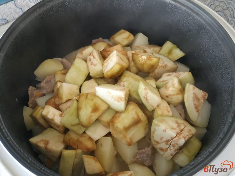 Фото приготовление рецепта: Овощное рагу со свининой в мультиварке шаг №4