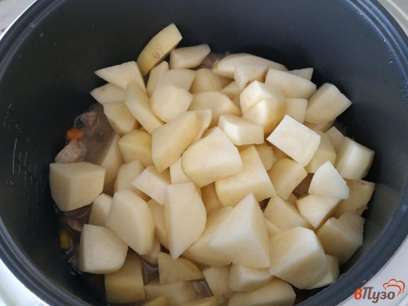 Фото приготовление рецепта: Овощное рагу со свининой в мультиварке шаг №3