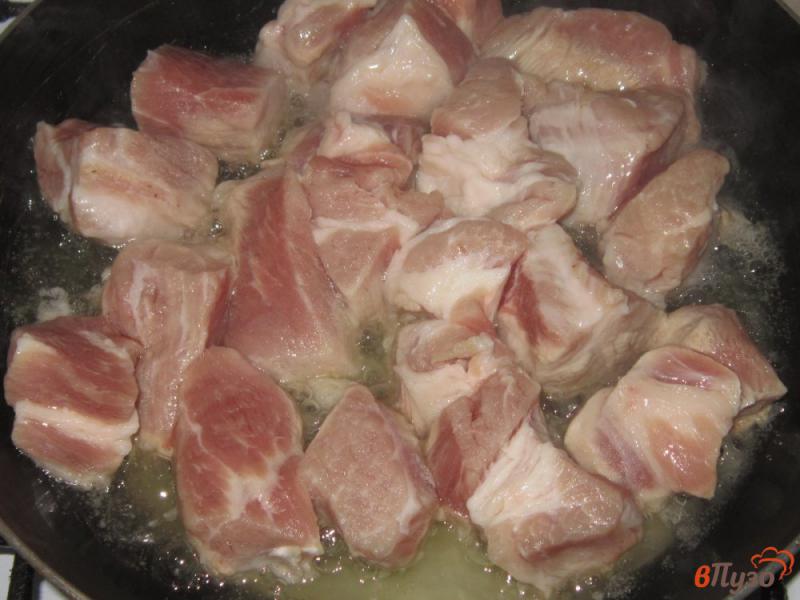 Фото приготовление рецепта: Свинина тушеная с луком и адыгейской солью шаг №1