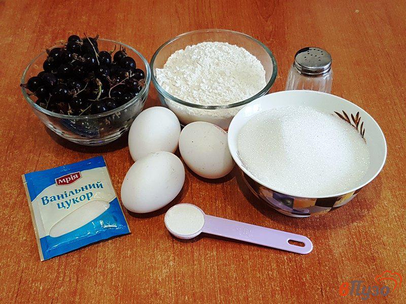 Фото приготовление рецепта: Пирог с черной смородиной шаг №1