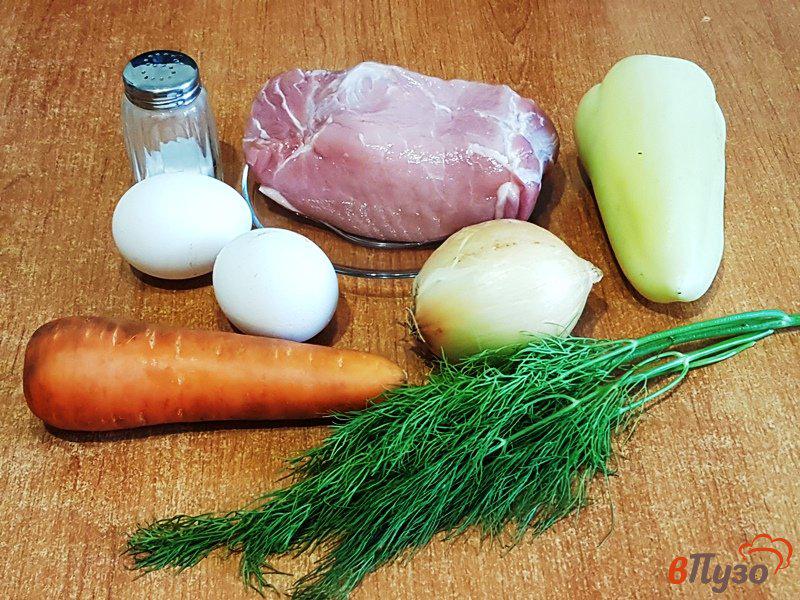 Фото приготовление рецепта: Мясное суфле с овощами шаг №1