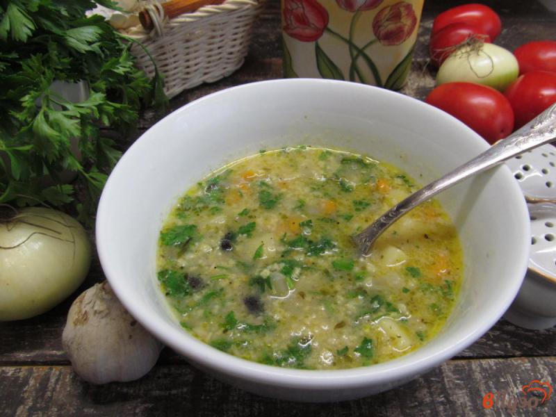 Фото приготовление рецепта: Фасолевый суп с пшеном шаг №6