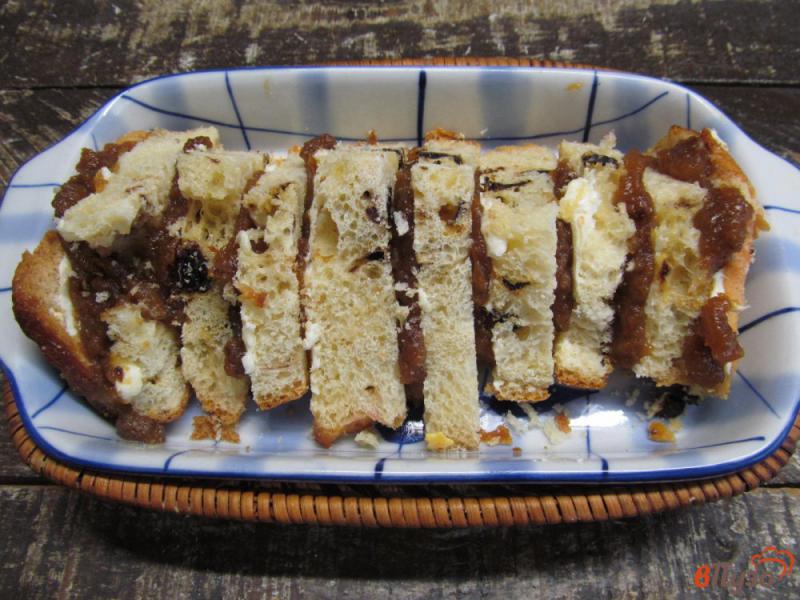 Фото приготовление рецепта: Хлебный пудинг с яблочным джемом шаг №5
