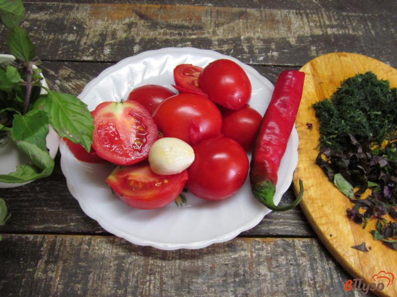 Фото приготовление рецепта: Баклажаны с помидорами шаг №3