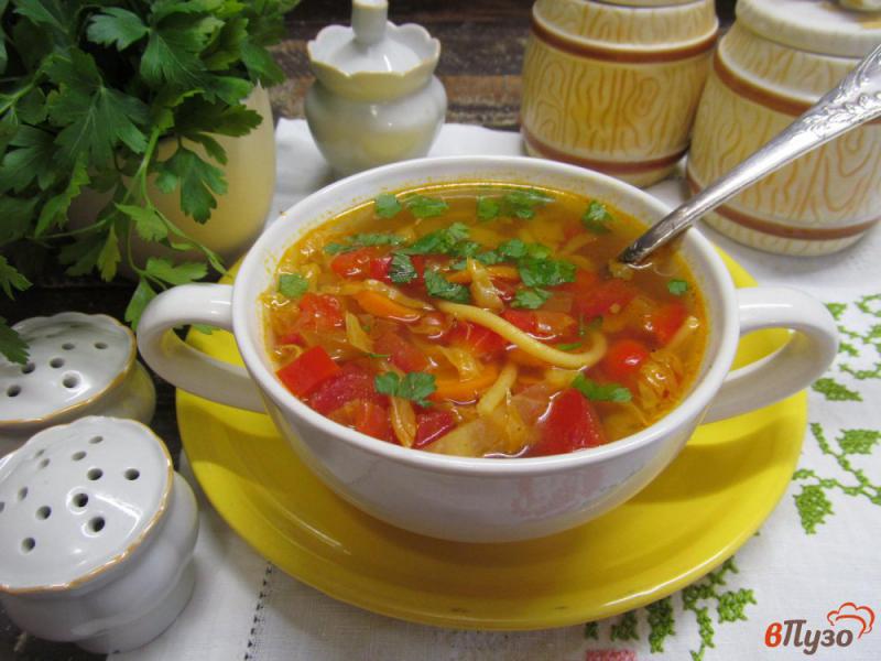 Фото приготовление рецепта: Суп с пастой и капустой шаг №8