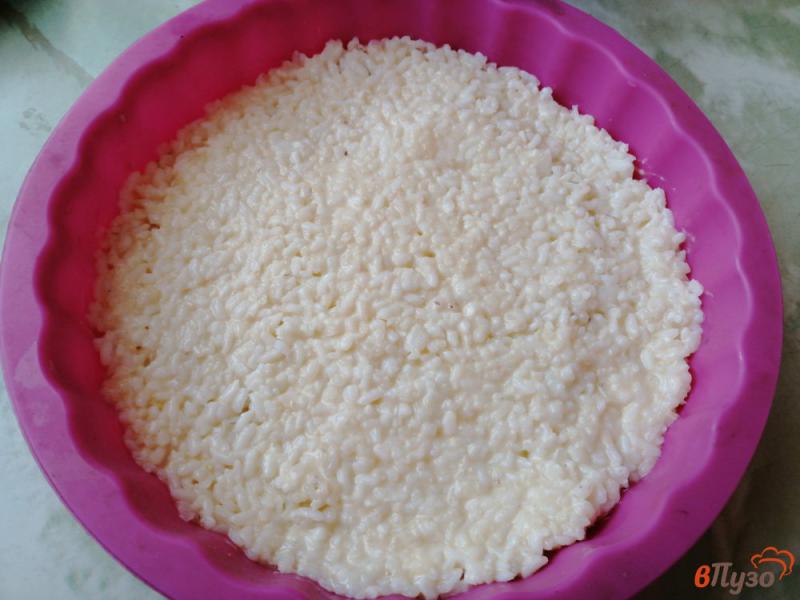 Фото приготовление рецепта: Рисовая запеканка с шампиньонами шаг №8