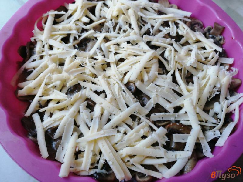 Фото приготовление рецепта: Рисовая запеканка с шампиньонами шаг №10