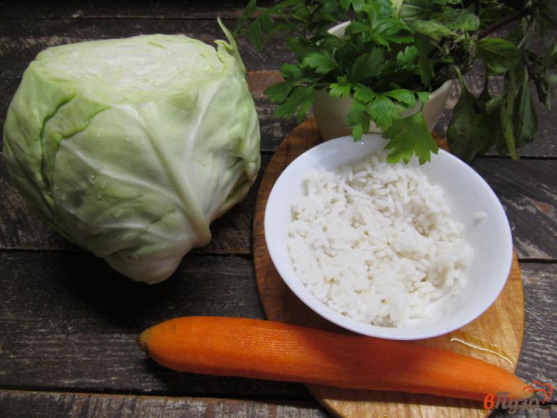 Фото приготовление рецепта: Салат из риса с капустой шаг №1