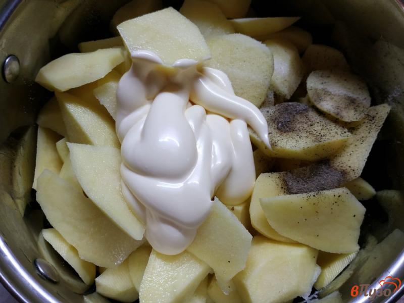 Фото приготовление рецепта: Запеканка из картофеля со свининой шаг №3