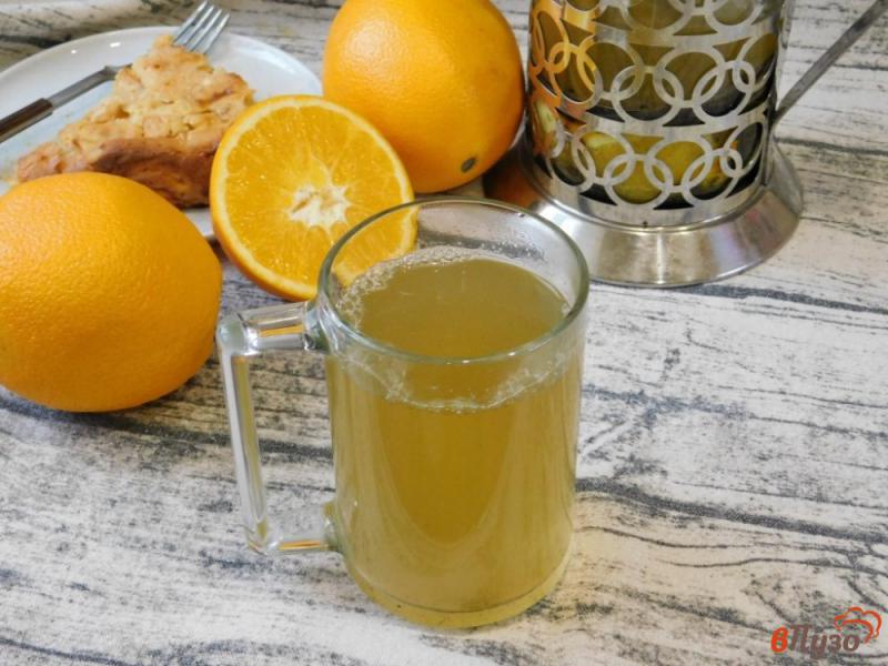Фото приготовление рецепта: Апельсиновый чай с имбирем шаг №5