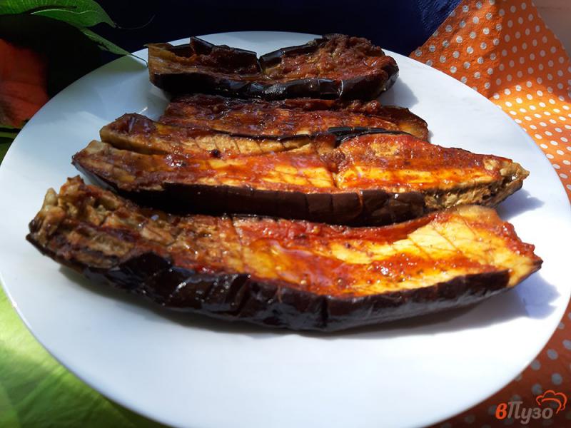 Фото приготовление рецепта: Баклажаны запеченные с томатным соусом шаг №7