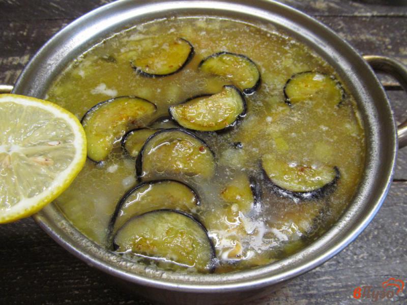 Фото приготовление рецепта: Рисовый суп с баклажаном шаг №9