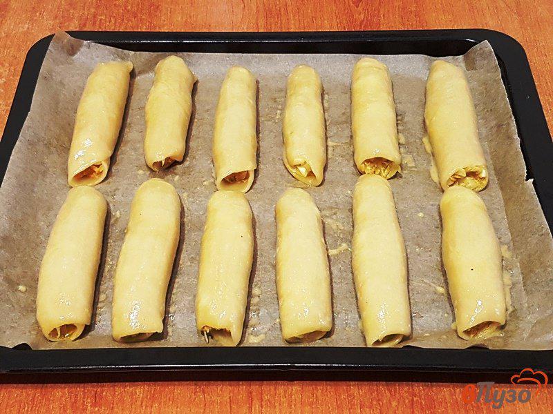 Фото приготовление рецепта: Трубочки с капустой и морковью шаг №12
