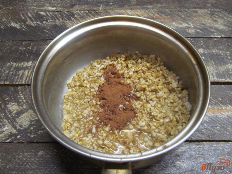 Фото приготовление рецепта: Овсяная каша с кокосовой стружкой и какао шаг №2
