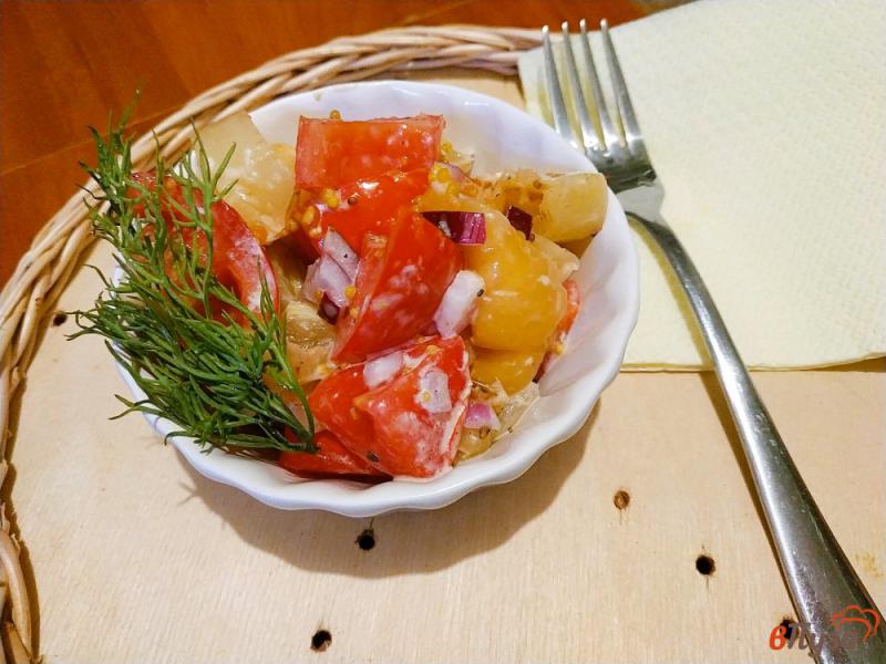 Фото приготовление рецепта: Легкий салат с болгарским перцем шаг №6