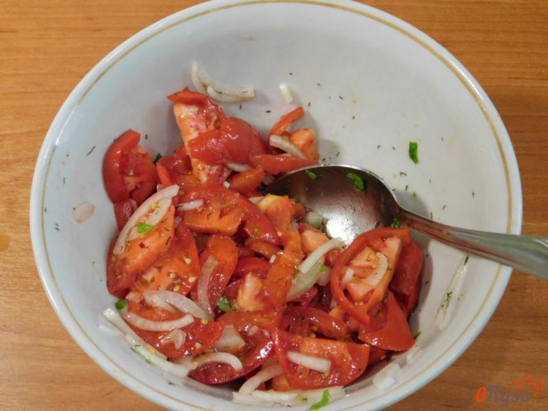 Фото приготовление рецепта: Пикантные помидоры на закуску шаг №4