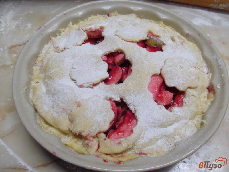 Фото приготовление рецепта: Пирог с яблоком и малиной шаг №14
