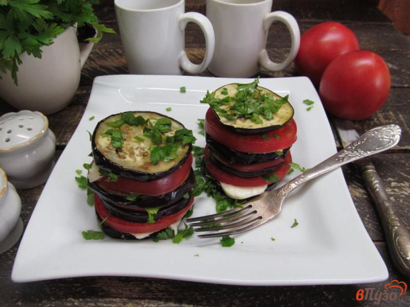 Фото приготовление рецепта: Теплый салат с баклажаном шаг №6
