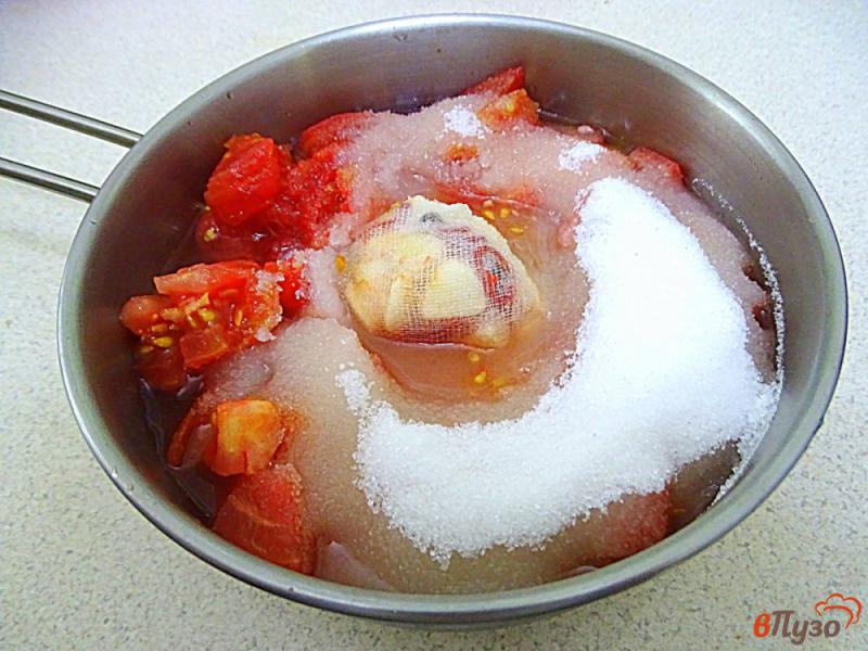 Фото приготовление рецепта: Джем из помидоров к мясу шаг №3
