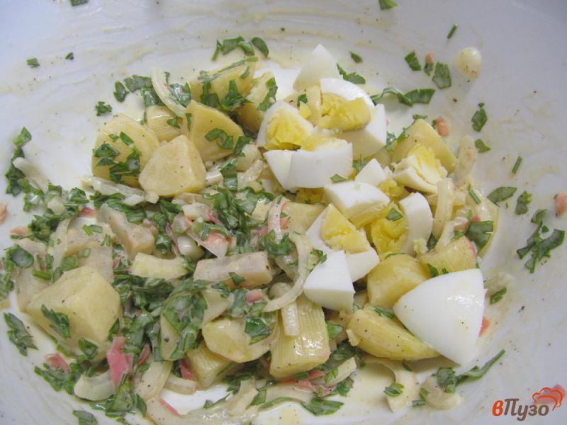 Фото приготовление рецепта: Картофельный салат с яйцом шаг №5