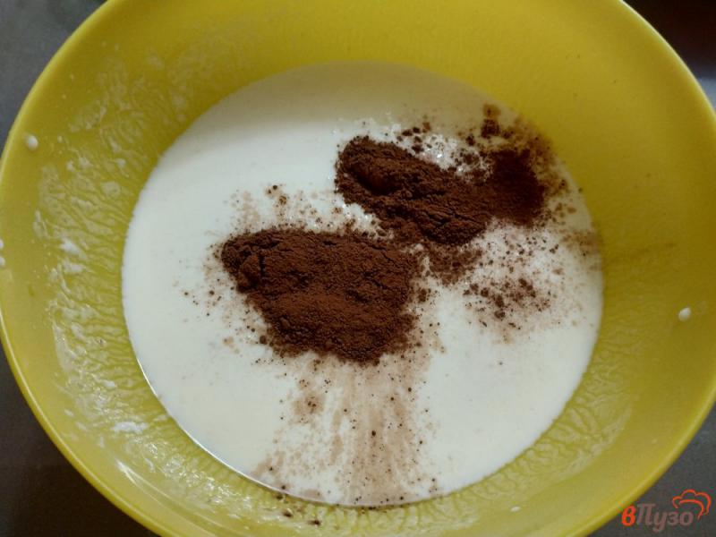 Фото приготовление рецепта: Панкейки на закваске с какао шаг №4