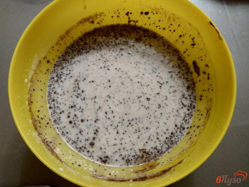 Фото приготовление рецепта: Панкейки на закваске с какао шаг №5