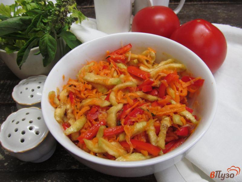 Фото приготовление рецепта: Салат из баклажана с морковью шаг №8
