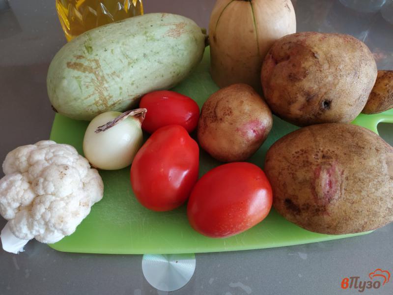 Фото приготовление рецепта: Овощное рагу из цветной капусты и тыквы шаг №1