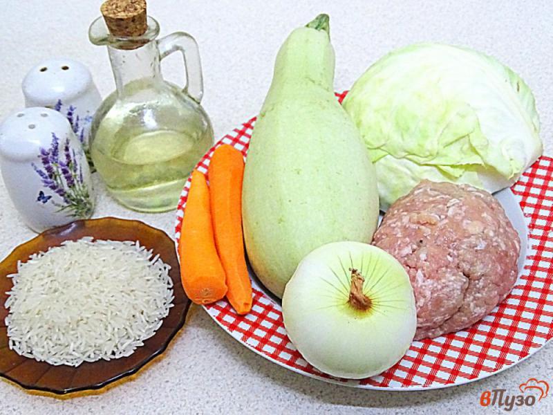 Фото приготовление рецепта: Суп с фрикадельками рисом и овощами шаг №1