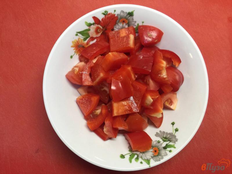 Фото приготовление рецепта: Салат из овощей с фетой в черном кунжуте шаг №2