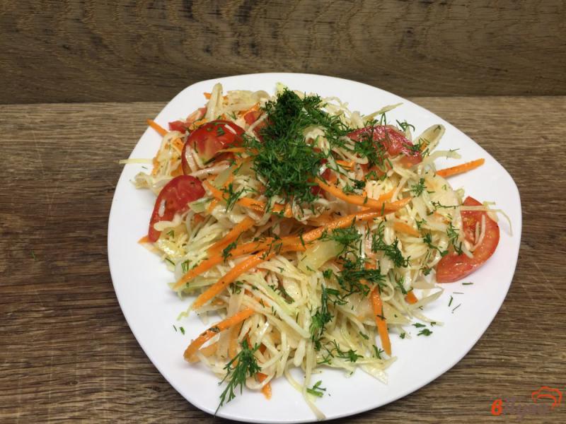 Фото приготовление рецепта: Салат из капусты с перцем и морковью шаг №6