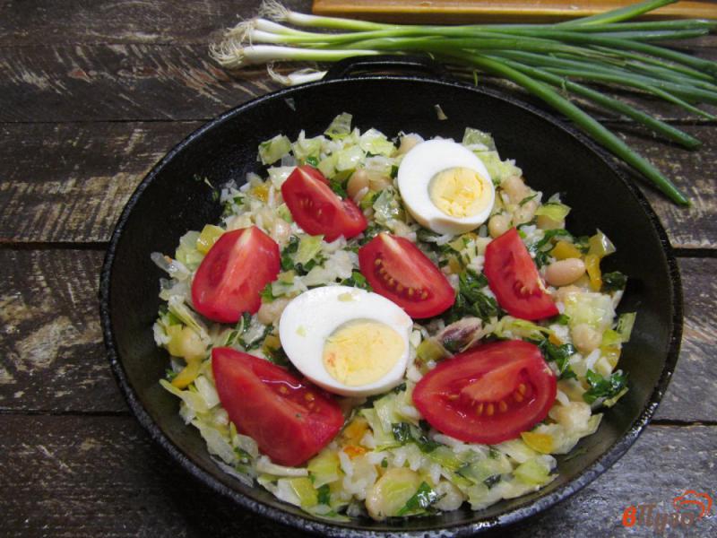 Фото приготовление рецепта: Жареные овощи с фасолью и рисом шаг №4