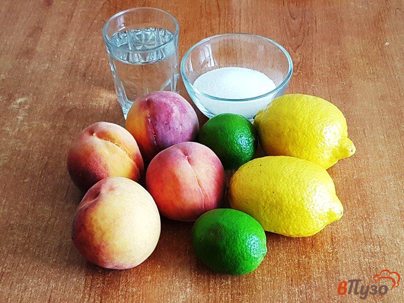 Фото приготовление рецепта: Персиковый напиток с лимонами шаг №1