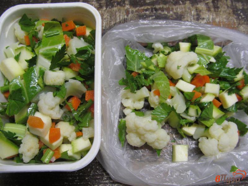 Фото приготовление рецепта: Овощная заморозка для супов и вторых блюд шаг №9