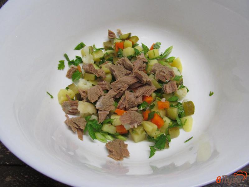 Фото приготовление рецепта: Овощной салат с говядиной шаг №5