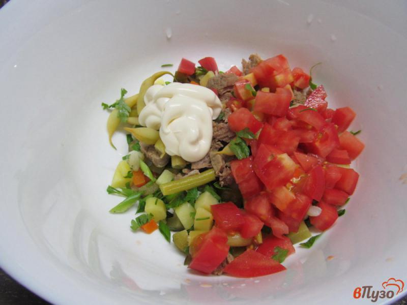 Фото приготовление рецепта: Овощной салат с говядиной шаг №7